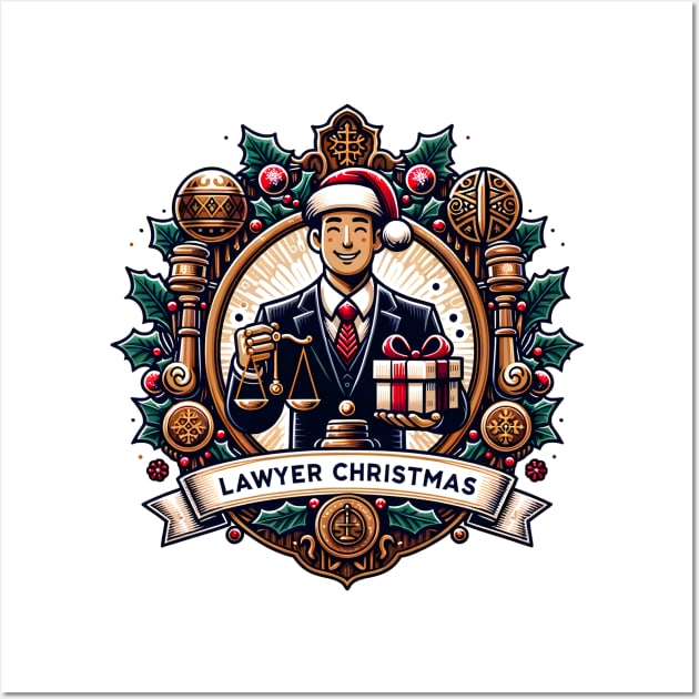 Lawyer Christmas Wall Art by Moniato